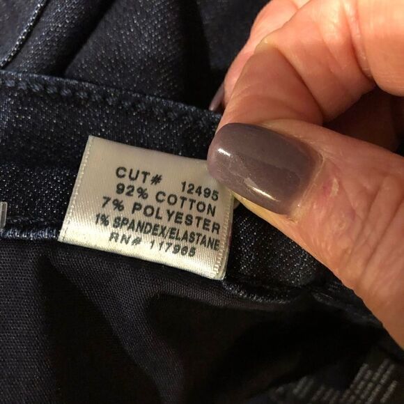 J. Brand Sz 27 Dark Blue Indigo Eclipse Denim Skinny Cotton Spandex Jeans - Picture 8 of 9